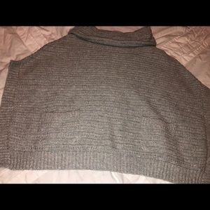 3T Gray glittered poncho